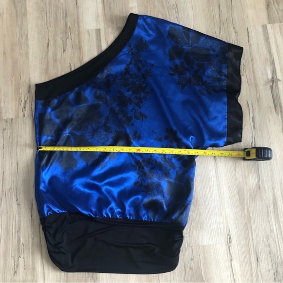 Black & Blue Studio Y One Shoulder Dress Top - Picture 9 of 9